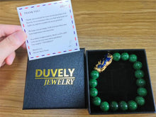 Load image into Gallery viewer, Feng Shui Golden Pixiu Jade Bracelet