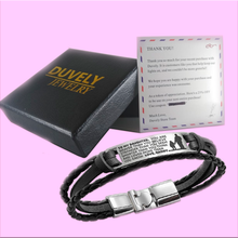 Load image into Gallery viewer, Daddy to daughter woven steel bracelet