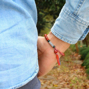 Buddha™【Last Units】Tibetan Buddhist Bracelet with Red Jasper - 50% Off