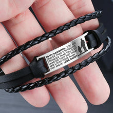 Load image into Gallery viewer, Daddy to daughter  woven steel bracelet
