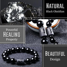 Load image into Gallery viewer, MaGny® Anti-Swelling Dragon Black Obsidian Bracelet
