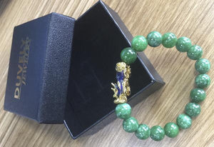 Feng Shui Golden Pixiu Jade Bracelet